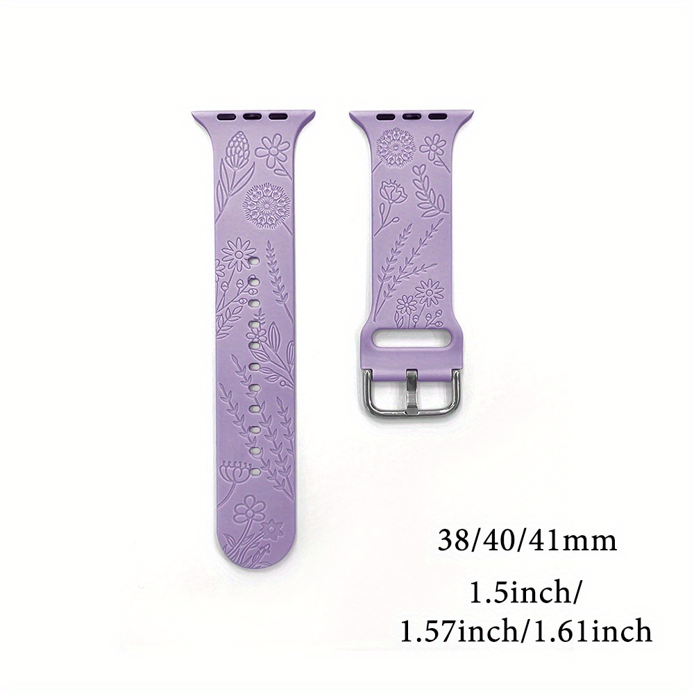 Personalized Custom Engraved Silicone Replacement Band Compatible with  Apple Watch | 38mm / 40mm / 41mm and 42mm / 44mm /45mm fits Series