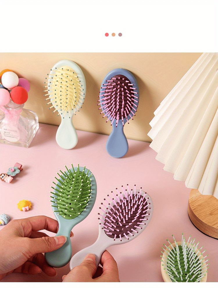 Cute Mini Plastic Scalp Massage Hair Brush Portable Air - Temu