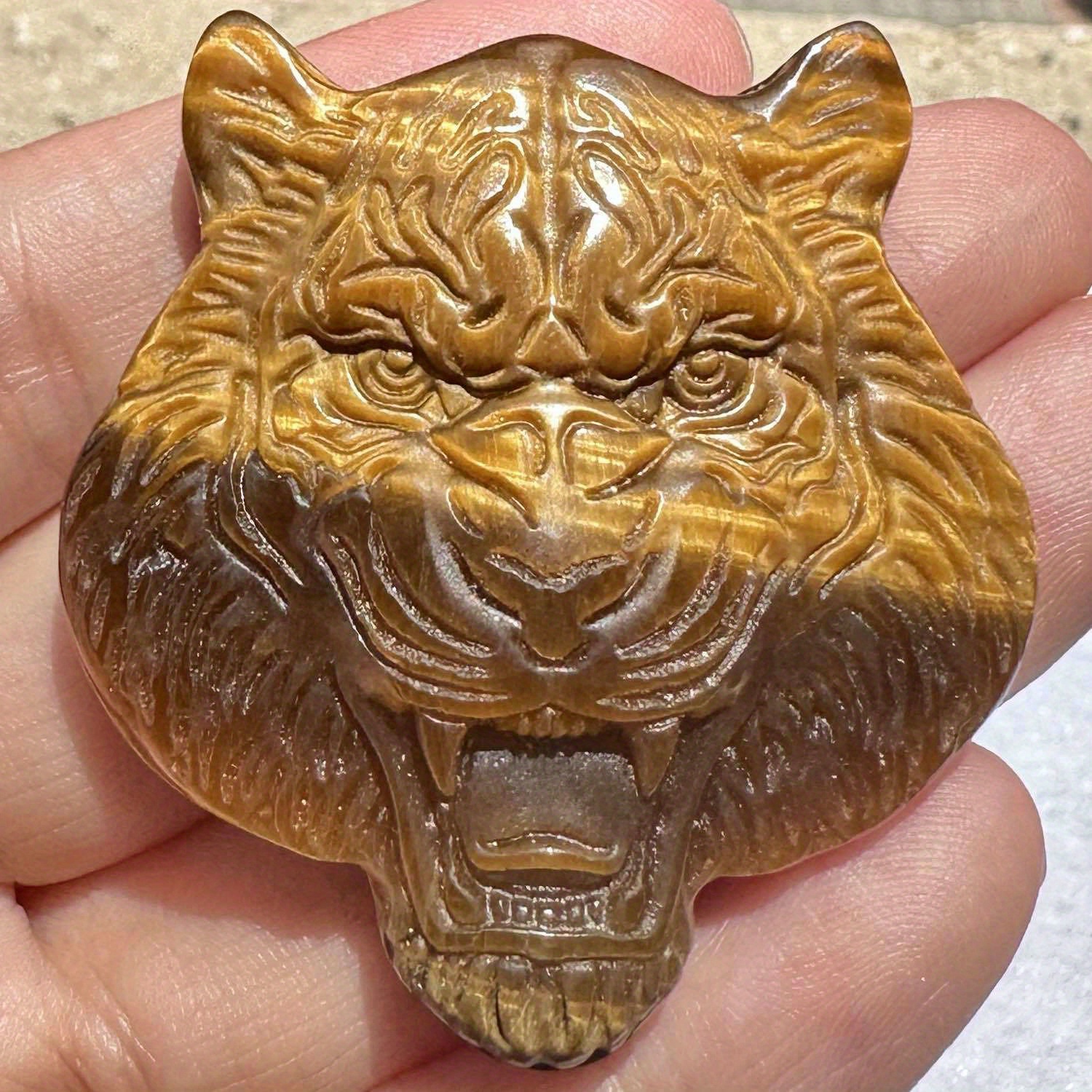 Tiger eye shop carvings