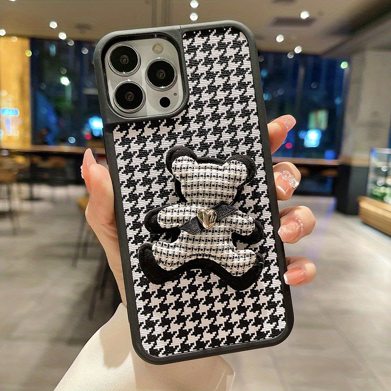 Woven Houndstooth Phone Case For Iphone 13 Pro Max/13 12 13 14pro