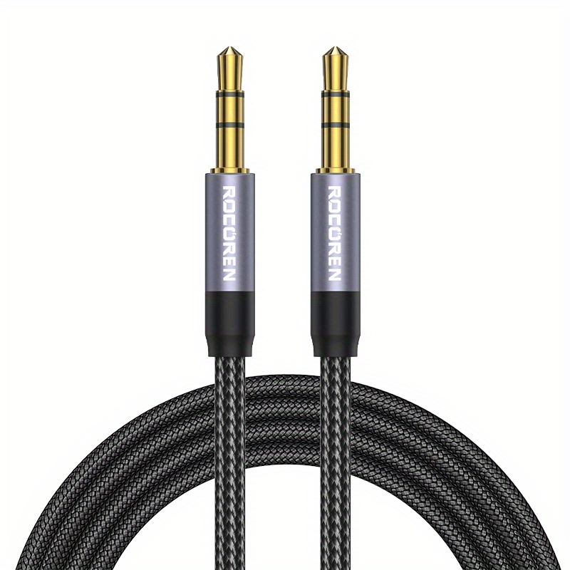 UGREEN 3.5mm Audio Cable Braided 4-Pole Hi-Fi Stereo TRRS Jack Shielded  Male to Male AUX Cord Compatible with iPad, Samsung Phones, Tablets, Car  Home