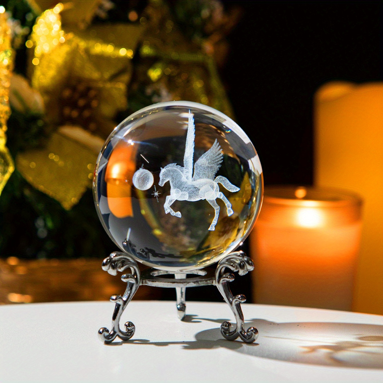 3 inch Quartz Crystal Ball with Stand