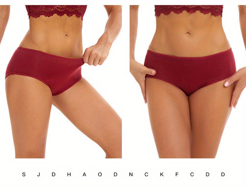 4pcs menstrual period panties comfy breathable full coverange anti leak panties womens lingerie underwear details 13