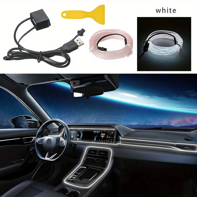 Car Interior Led Decorative Lamp El Wiring Neon Strip Auto - Temu United  Kingdom