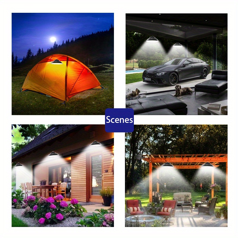 Solar Pendant Light Indoor And Outdoor Solar Shed Light - Temu