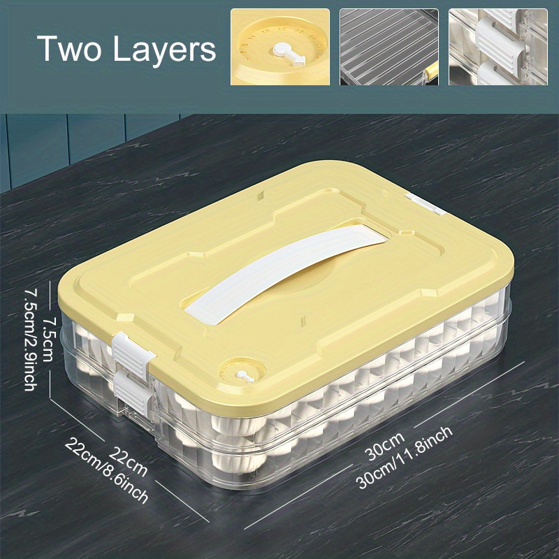 Large Capacity Refrigerator Storage Box Portable Egg Box Non Stick Bottom