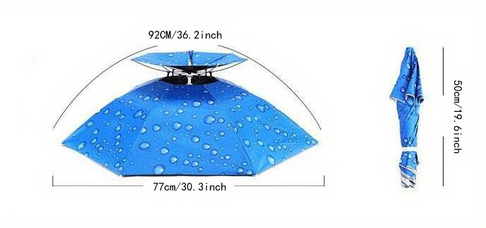 Dual-use Large Folding Hat Umbrella For Fishing, Camping, And Hunting - Uv  Protection, Hands-free Convenience - Temu