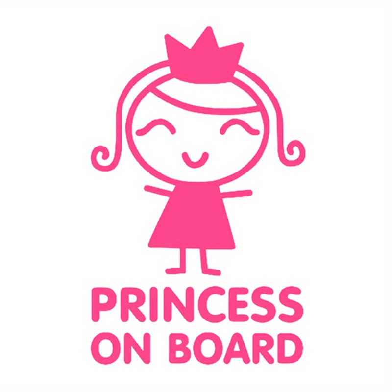 Rosa Prinzessin Baby Bord Autoaufkleber Baby Kinder Mädchen - Temu