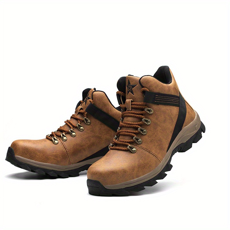 Men Stanley Leather Safety Work Boots Steel Toe Waterproof