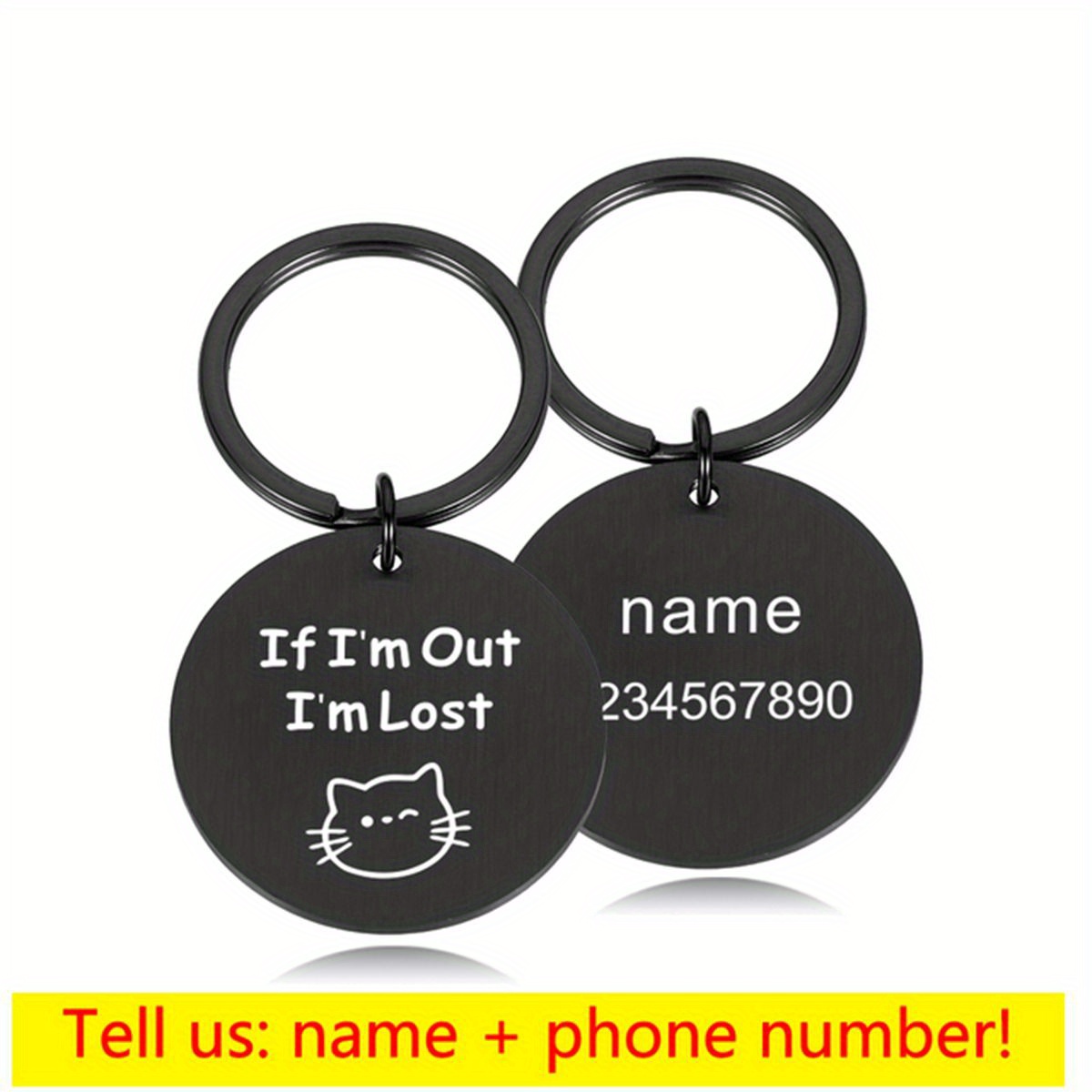 TEMU Personalized Dog Id Tags Engraved Cat Puppy Pet Id Collar Plate Address Collar Tag Puppy Pendant Pet Accessories