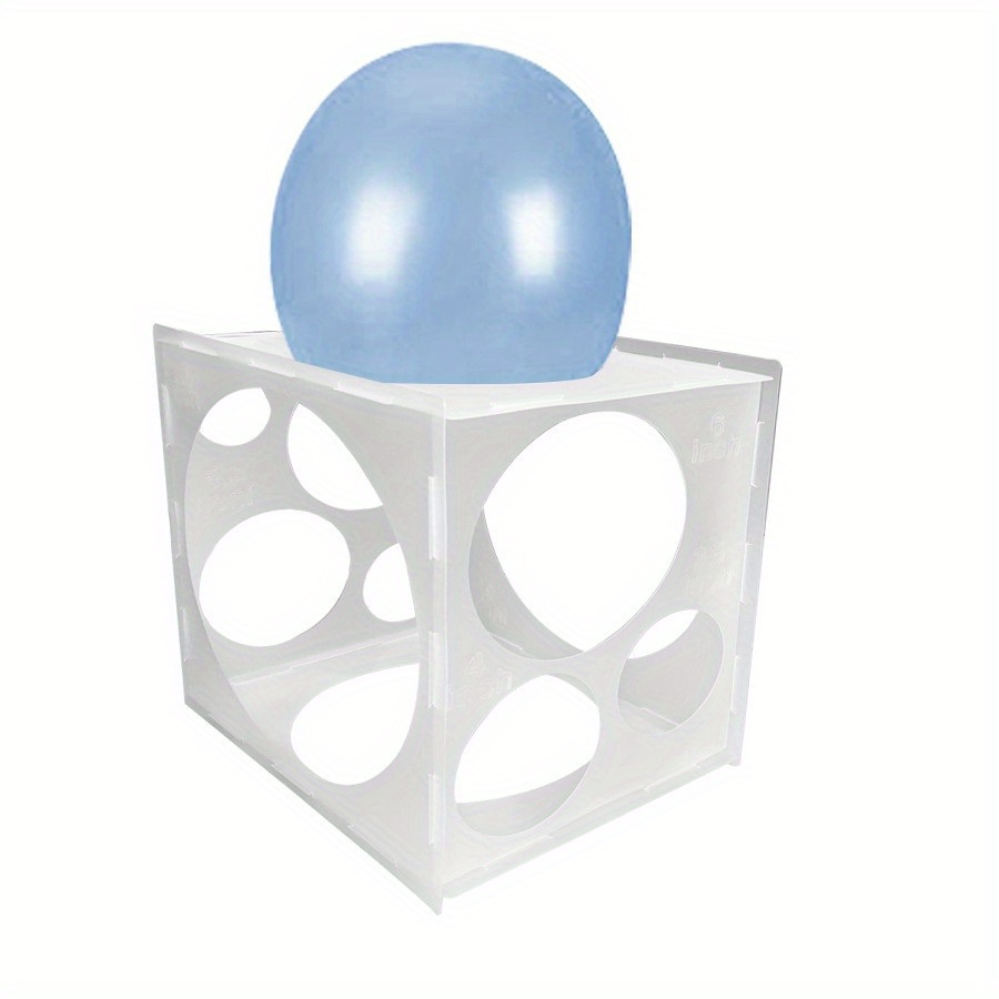 11 Holes Collapsible Plastic Balloon Sizer Box Cube, Balloon Size  Measurement Tool for Balloon Decorations, Balloon Arch, Balloon Columns,  2-10 Inch
