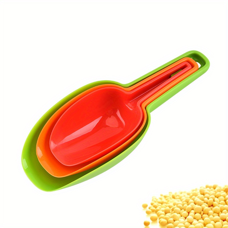 3 Pcs Ice Scoop Set Flour Scoop for Canisters Multi Purpose Plastic Kitchen  Scoops Canisters Pet Food Scoop Plastic Scoops for Dry Goods Flour Coffee