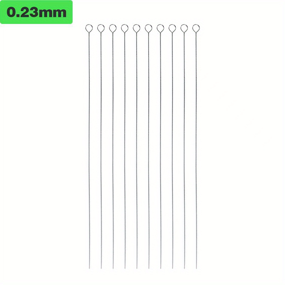 Image of The Hobbyworker 10pcs/bag Collapsible Steel Beading Needles Set 0.23mm 0. 0.4mm Practical Convenient Jewelry Making Tools -beading Needles