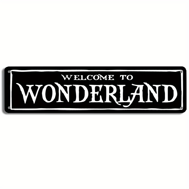 Add A Spooky Touch To Your Home With This Welcome To Wonderland Gothic Decor Sign! - Temu United Kingdom
