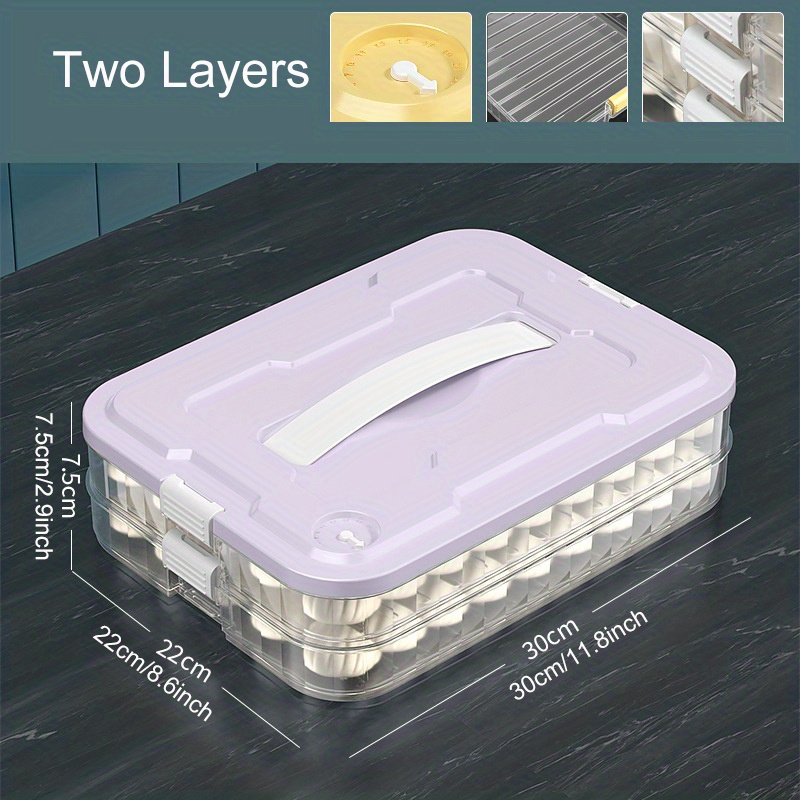 Large Capacity Refrigerator Storage Box Portable Egg Box Non Stick Bottom
