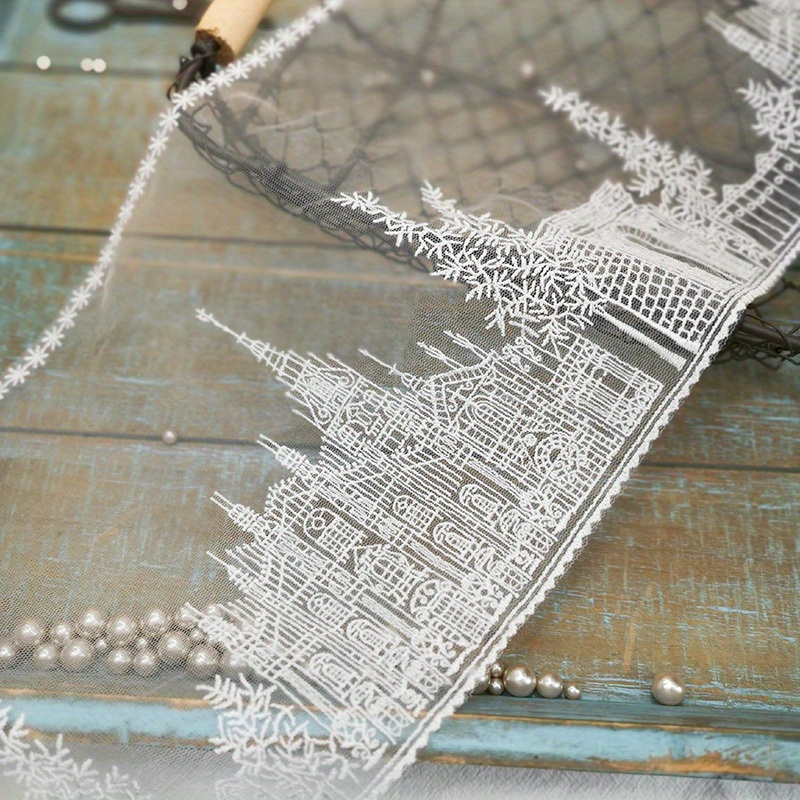 Image of 1yard Castle Flower Lace Ribbon For Wedding Decoration, Scrapbooking Supplies, Diy Handmade Sewing, Home Decoration