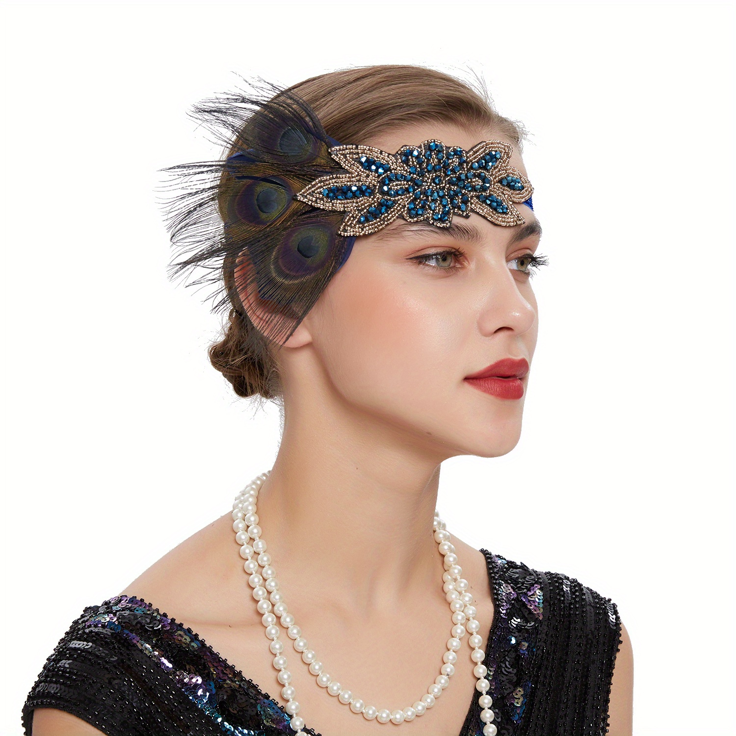 1920's Style Faux Feather Headband Bachelorette Party - Temu