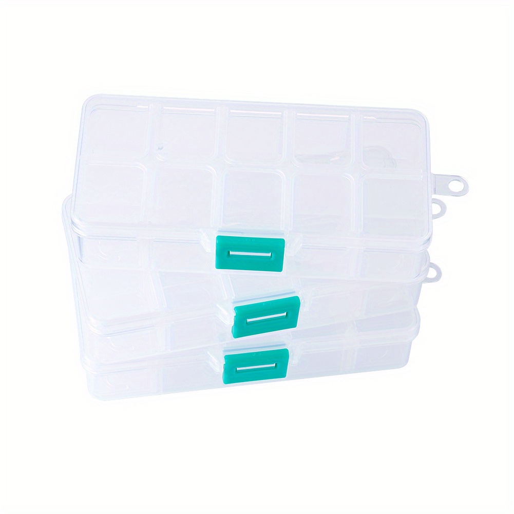 Rectangular Plastic Boxes With Adjustable Dividers Practical - Temu