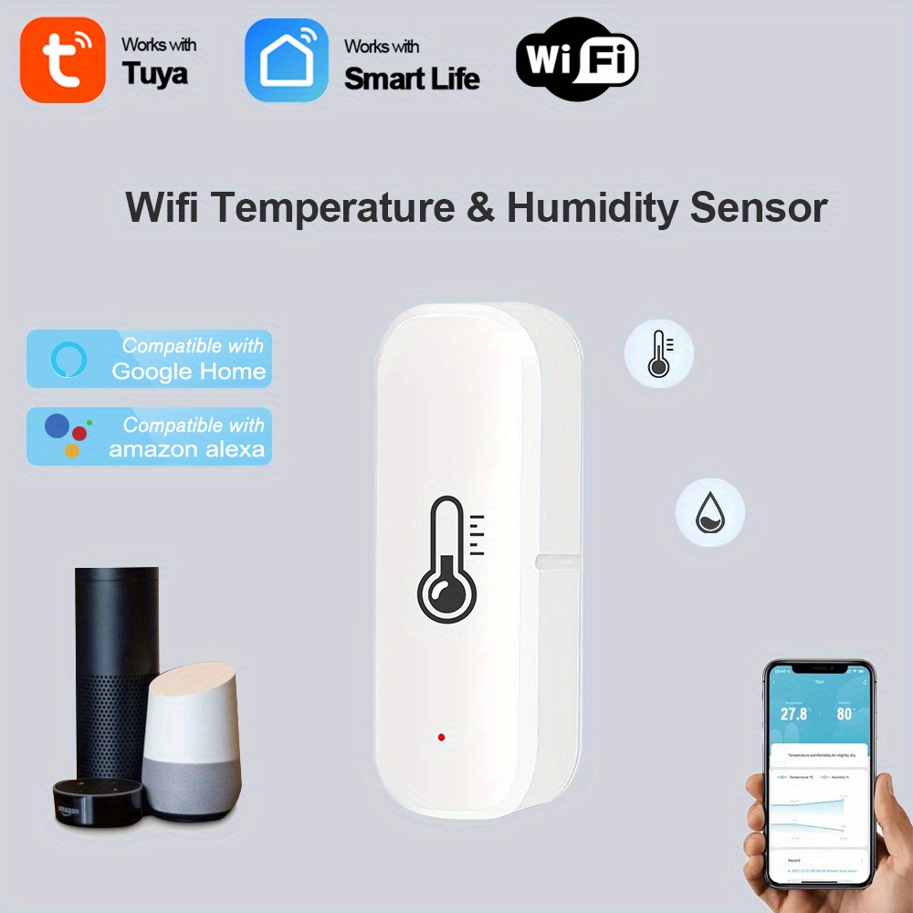 Tuya WiFi Temperature Humidity Sensor Smart Indoor Hygrometer