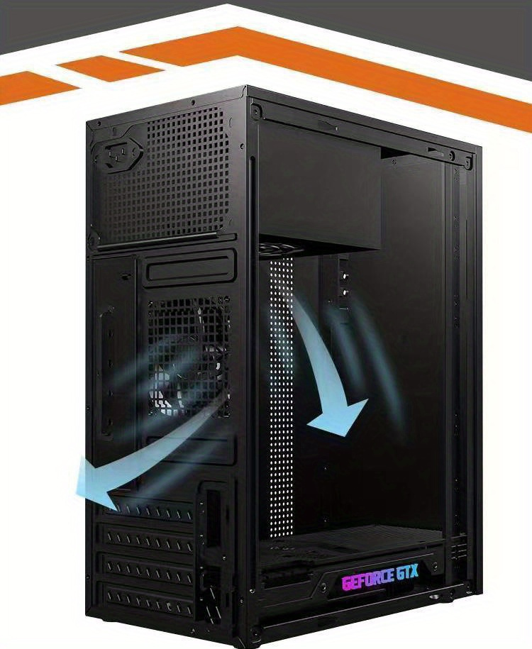 Desktop Computer Case Matx Motherboard Black Mini Small Host Temu