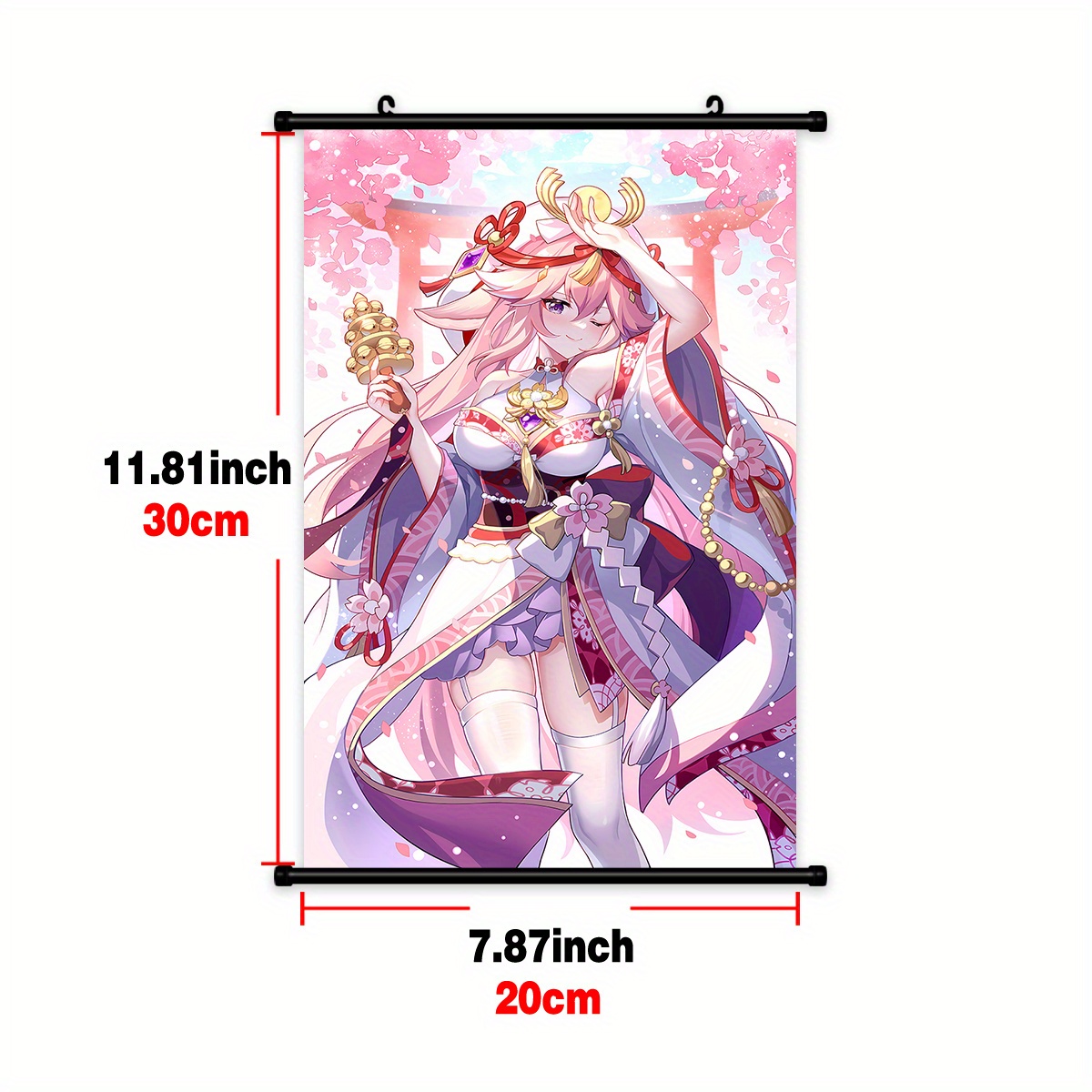 Cute Anime Girl Wall Scroll Poster Pretty Game Character Painting Wall Art  Decor