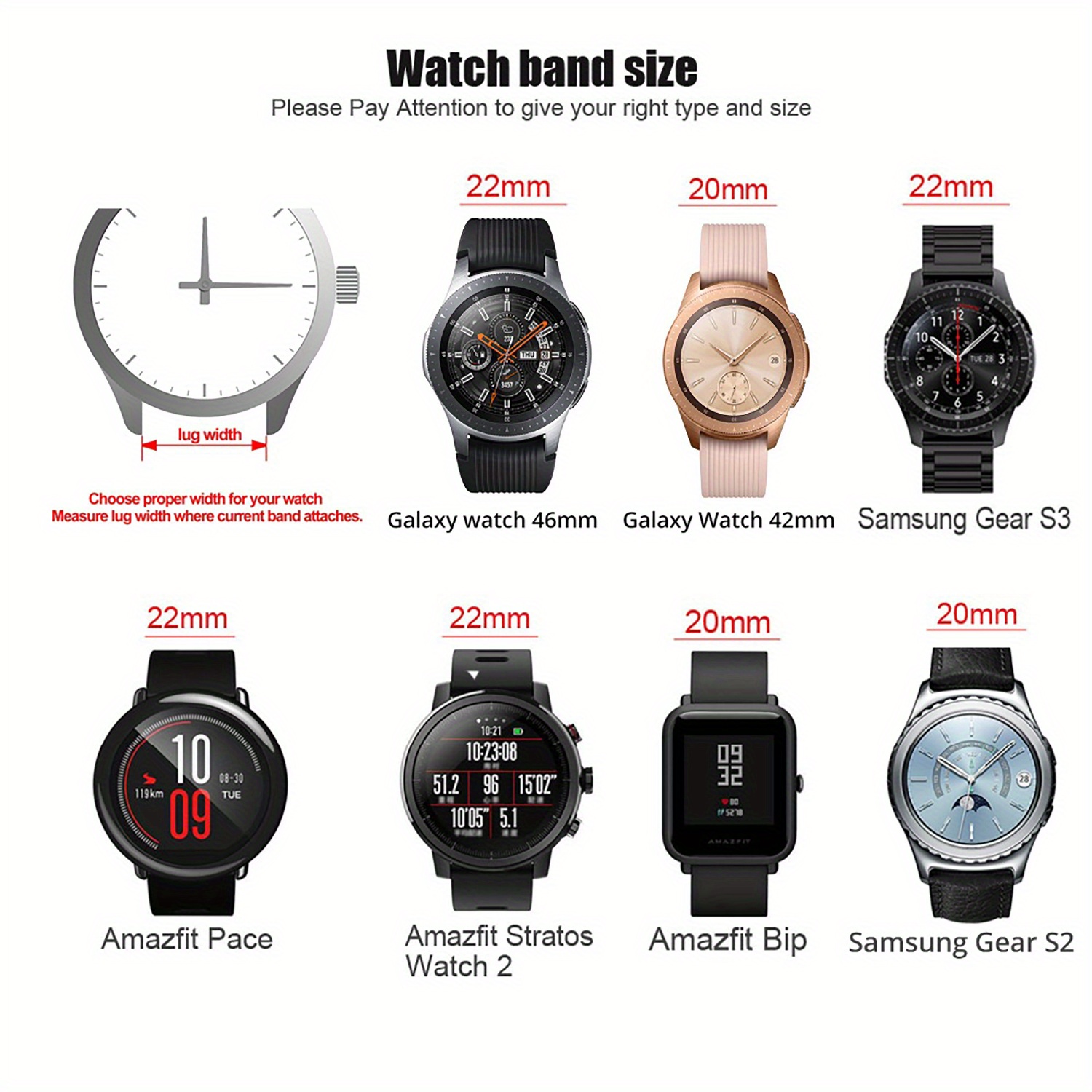 Galaxy watch active discount 2 strap length