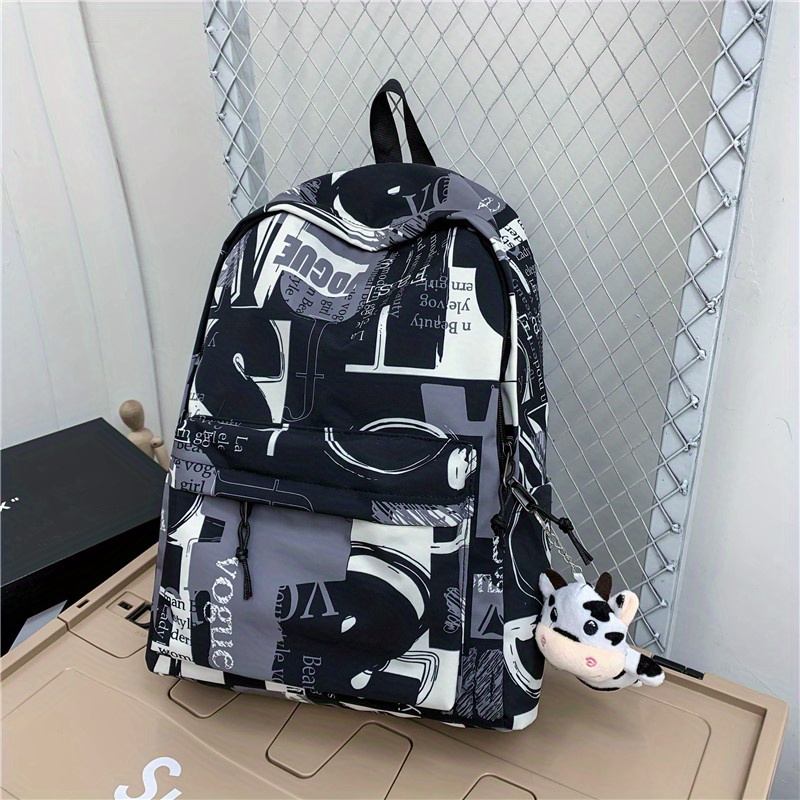 Fashionable Women's Travel Backpack With Large Capacity And Letter  Printing, Street Style