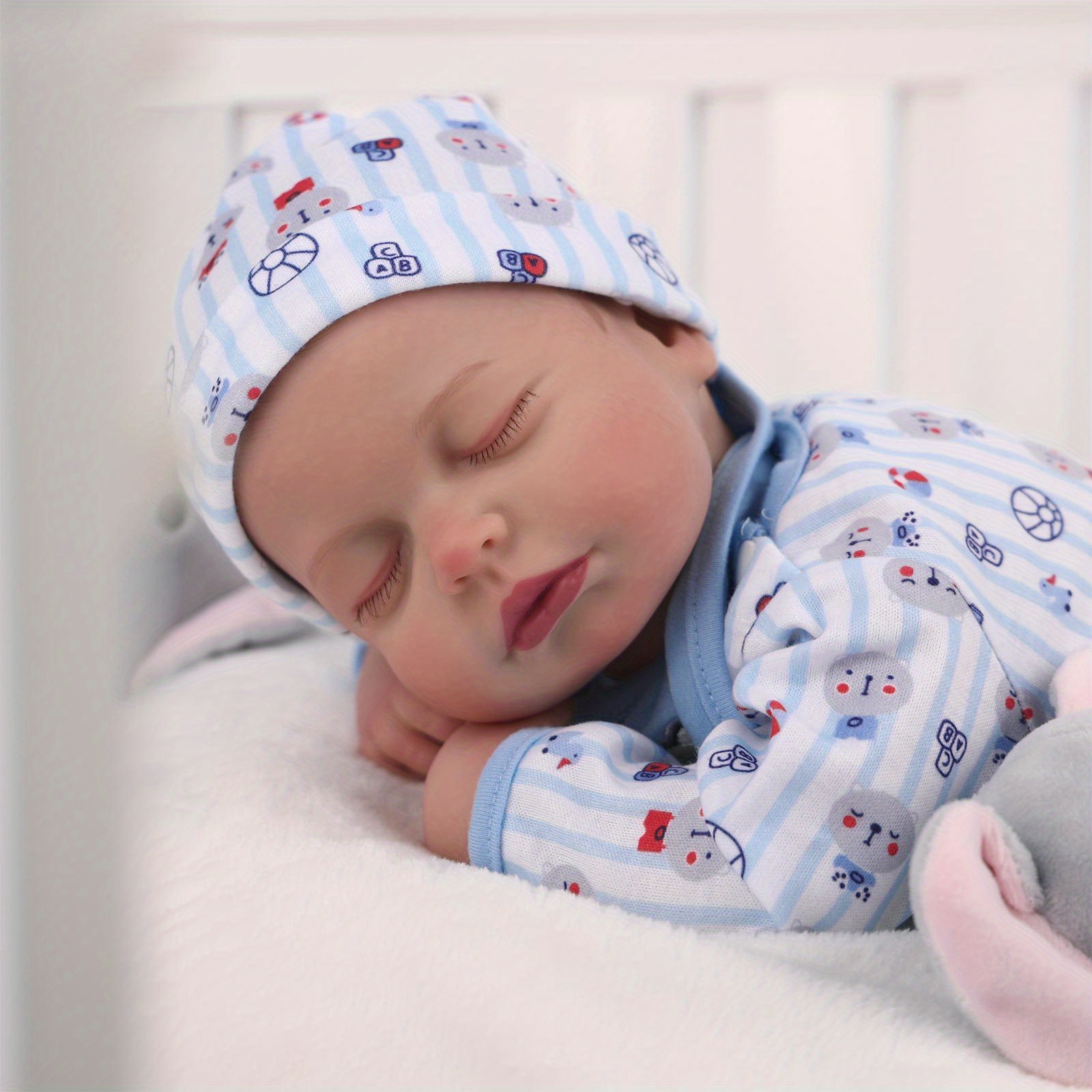 Lucy Reborn Finished Doll Bebe Reborn Doll Inch New Face Realistic Reborn  Sleeping Newborn Baby Boy Real Doll Kids - Temu