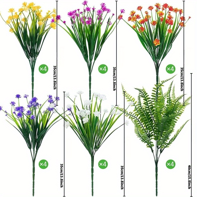 24 Bundles Artificial Flowers For Outdoor Decoration Uv Temu Australia