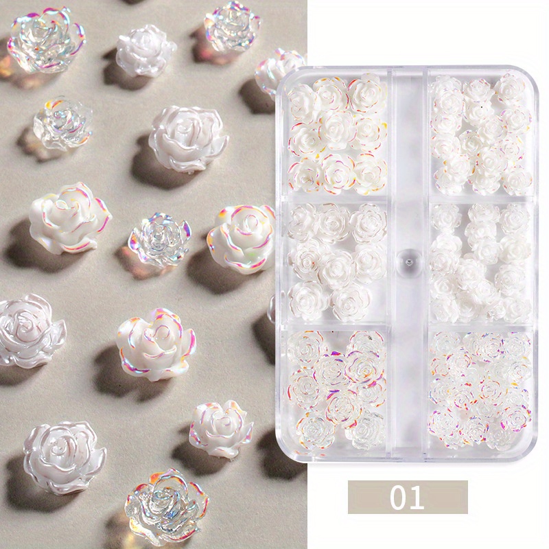 Rose Camellia Butterfly Mixed Pack Design Resin Charms For - Temu