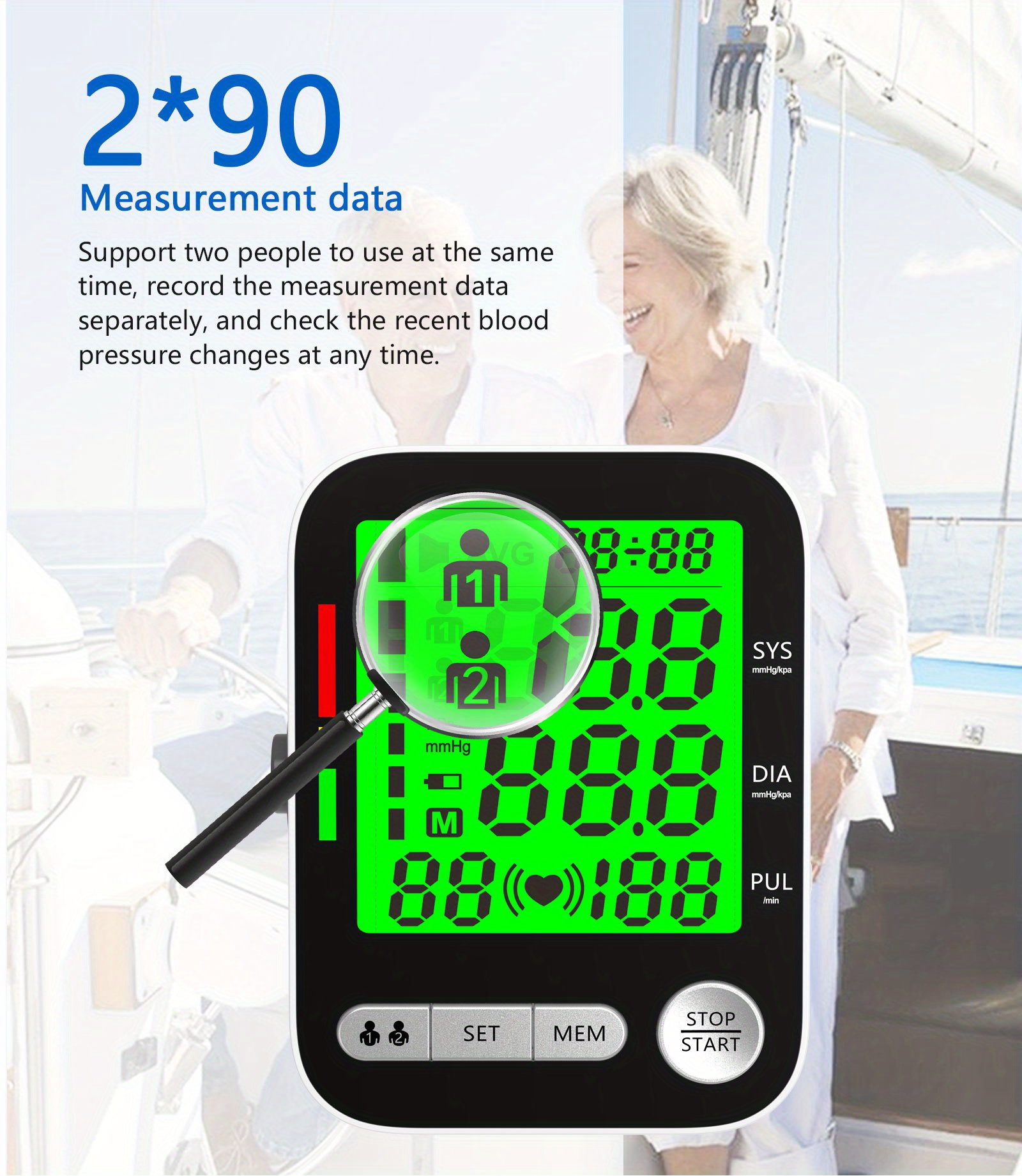 Portable Rechargeable Digital Blood Pressure Monitor With - Temu