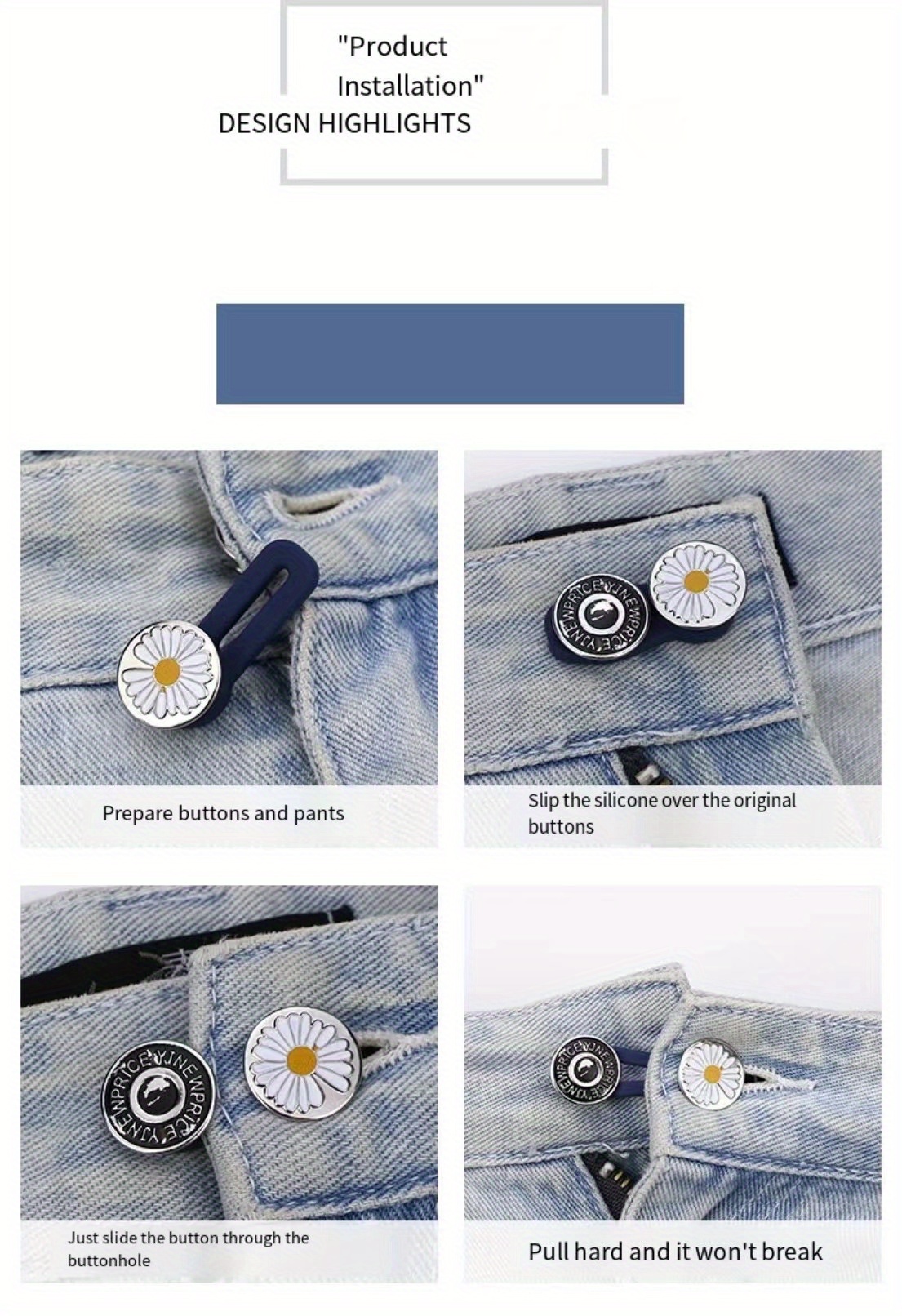 1/5/10PCS Metal Button Extender For Pants Jeans Free Sewing Adjustable  Retractable Waist Extenders Button Waistband Expander