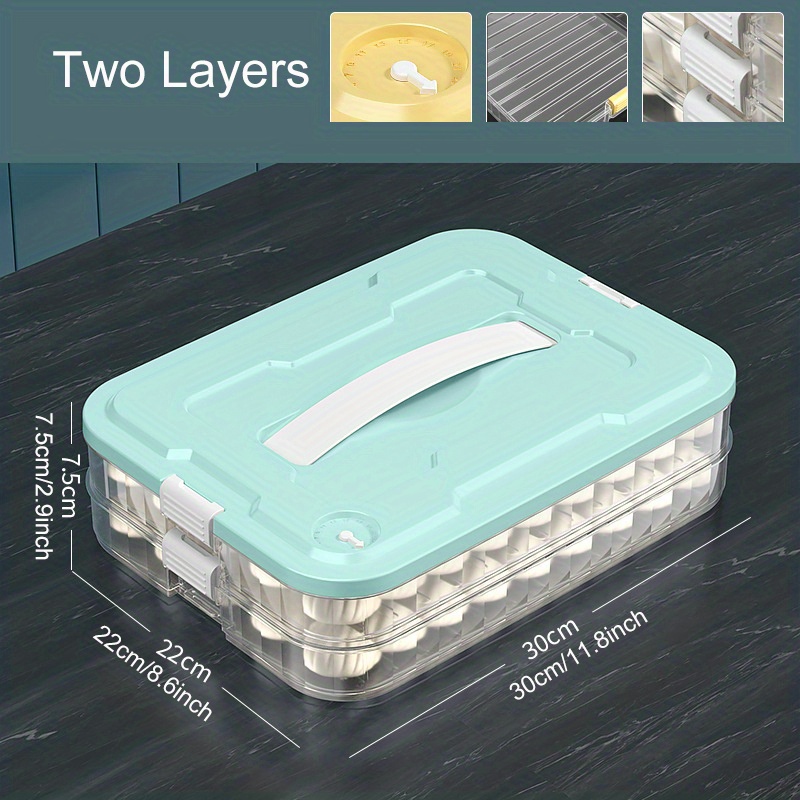 Large Capacity Refrigerator Storage Box Portable Egg Box Non Stick Bottom