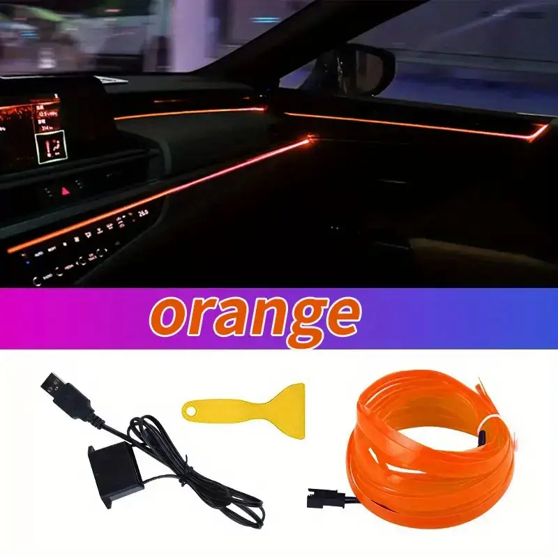 CARZEX EL Wire Car Interior Light Ambient Neon Light for Cars With