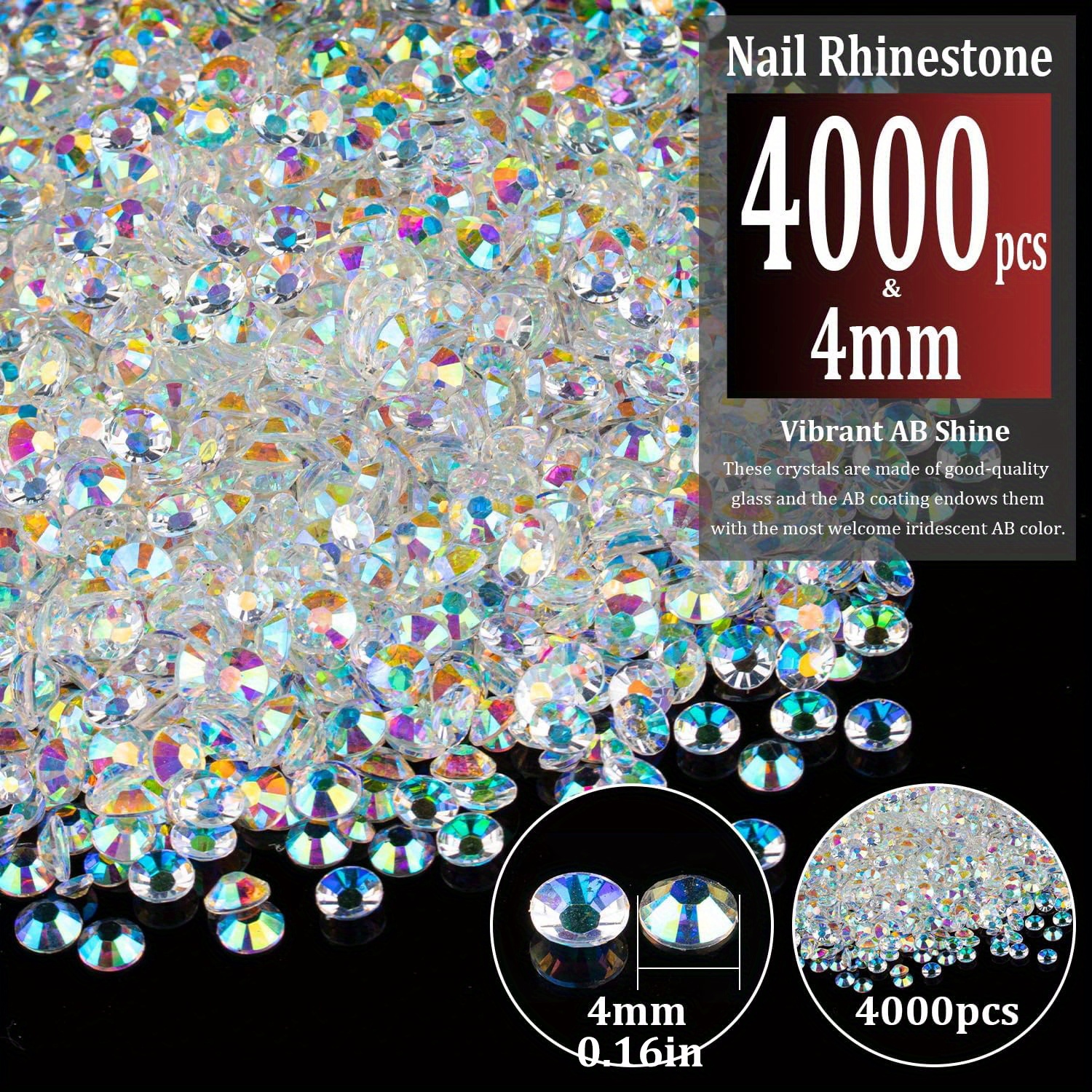 RODAKY Resin Rhinestones Kits 2/3/4/5mm Flatback Jelly Rhinestones Bulk  Bedazzling Crystal Gems Beads Stone for Manicure DIY Crafts Mugs Bottles