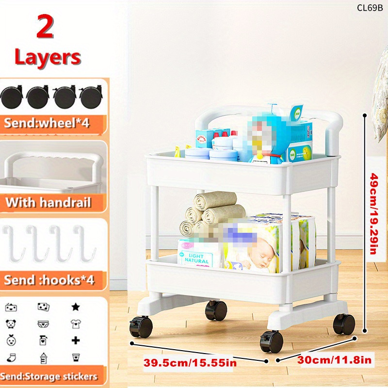 Child Products Shelf Small Stroller Snack Organizer Home Removable Newborn  Care Trolley Gadgets for Home Organiseurs Storage - AliExpress