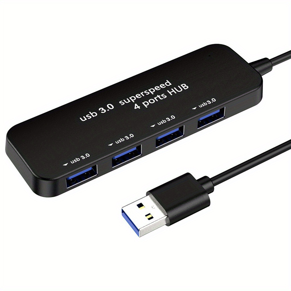 HUB USB 3.0 DE 4 CON CABLE PUERTOS ALTA VELOCIDAD PC Y NOTEBOOKS