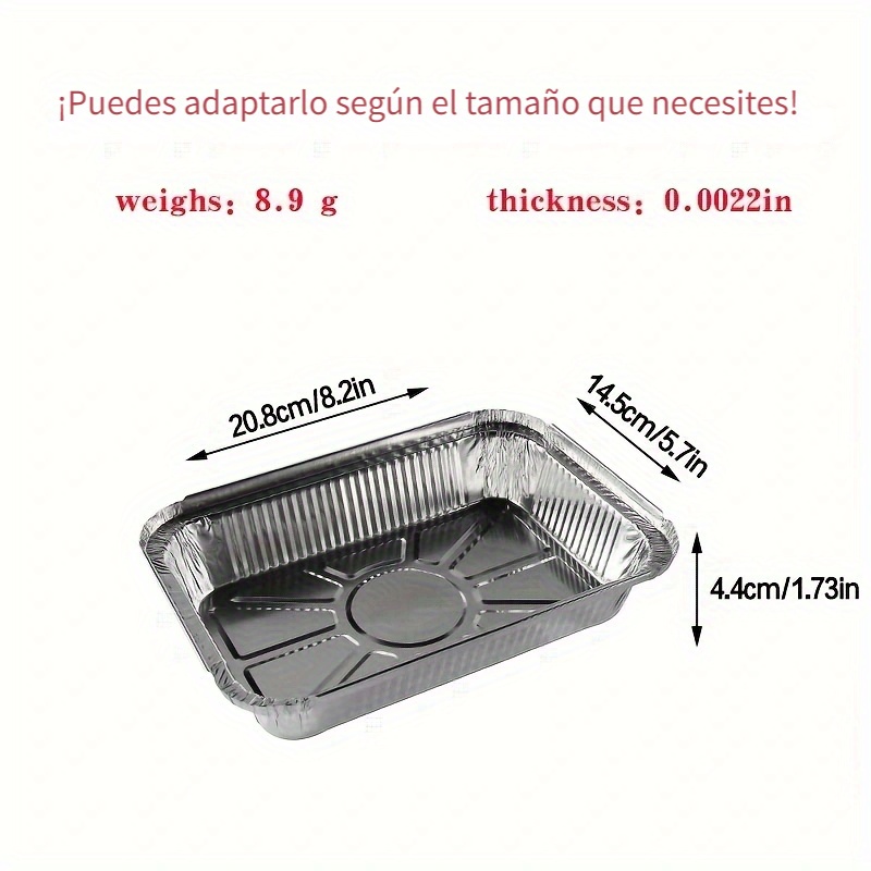 20 Pcs Bandeja De Aluminio Desechable Para Hornear De - Temu