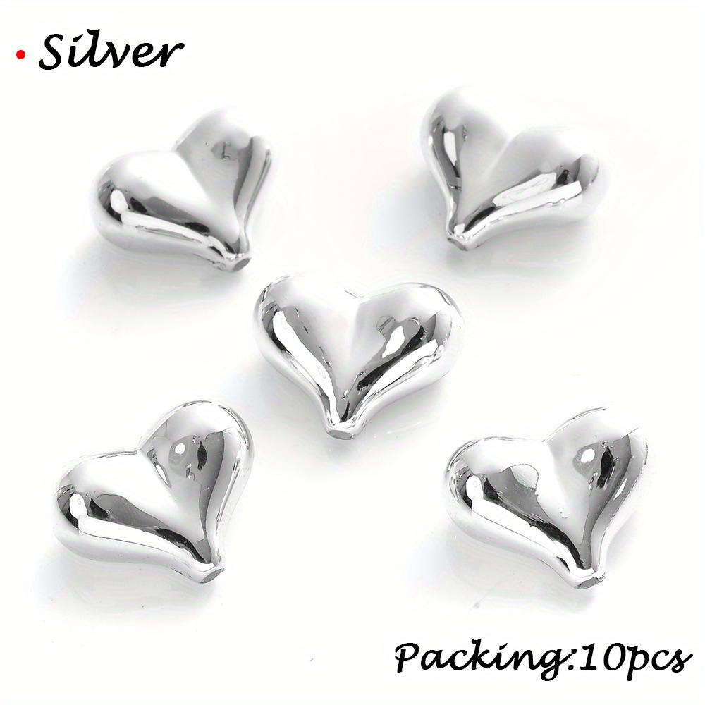 Colorful Uv Plated 3d Heart Shape Flat Back Acrylic Loose Beads For Hairpin  Phone Chain Accessories Diy Crafting Jewelry Making Supplies - Temu Austria