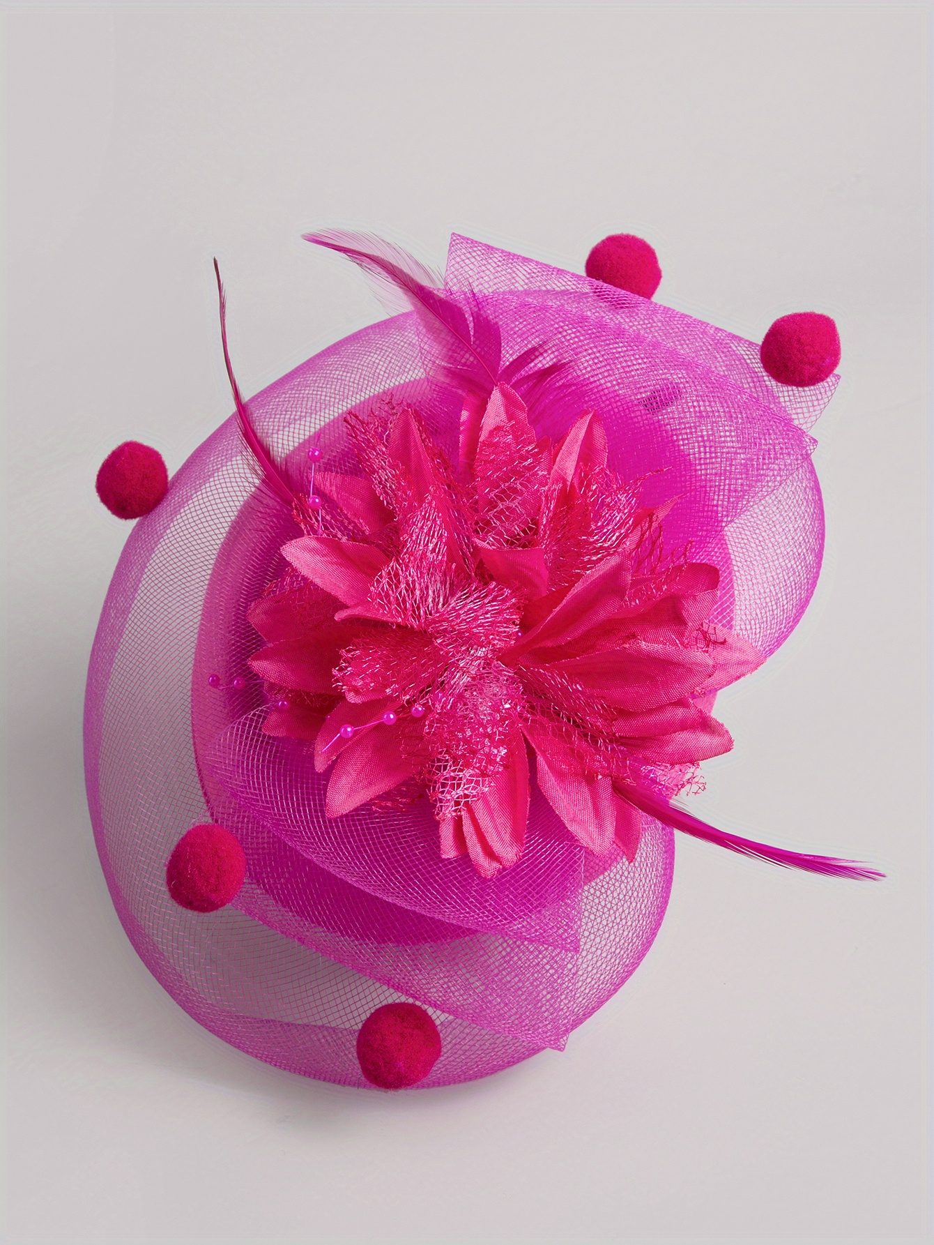 Eleganter Haarschmuck Clip Kunstfedern Netzblume - Temu Switzerland