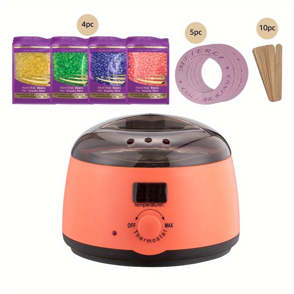 Hair Removal Waxing Kit, Wax Warmer with 4 PC