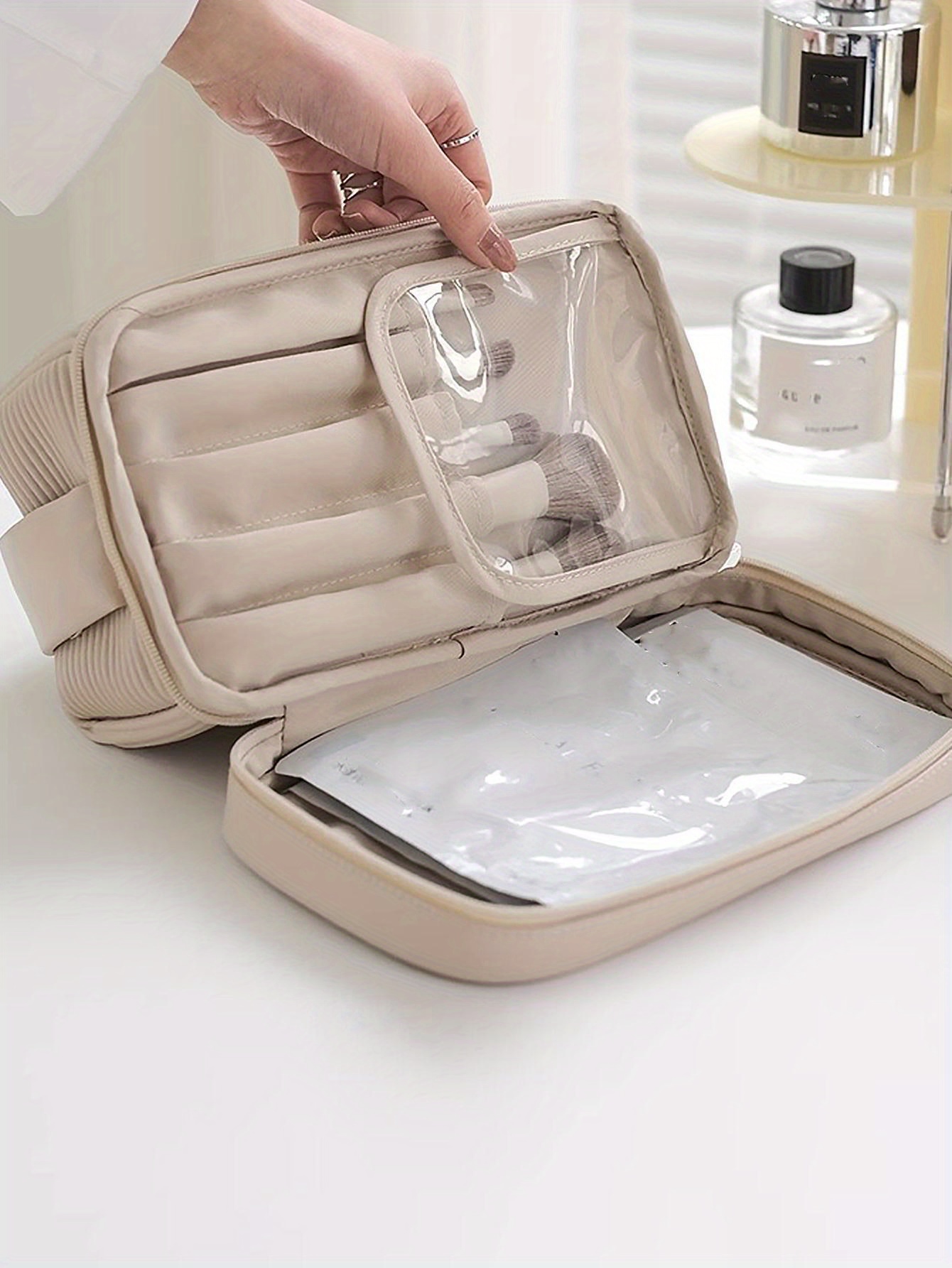 Large Capacity Comestic Bag, Waterproof Makeup Pouch, Toiletry Storage Bag  & Travel Accessories - Temu Austria