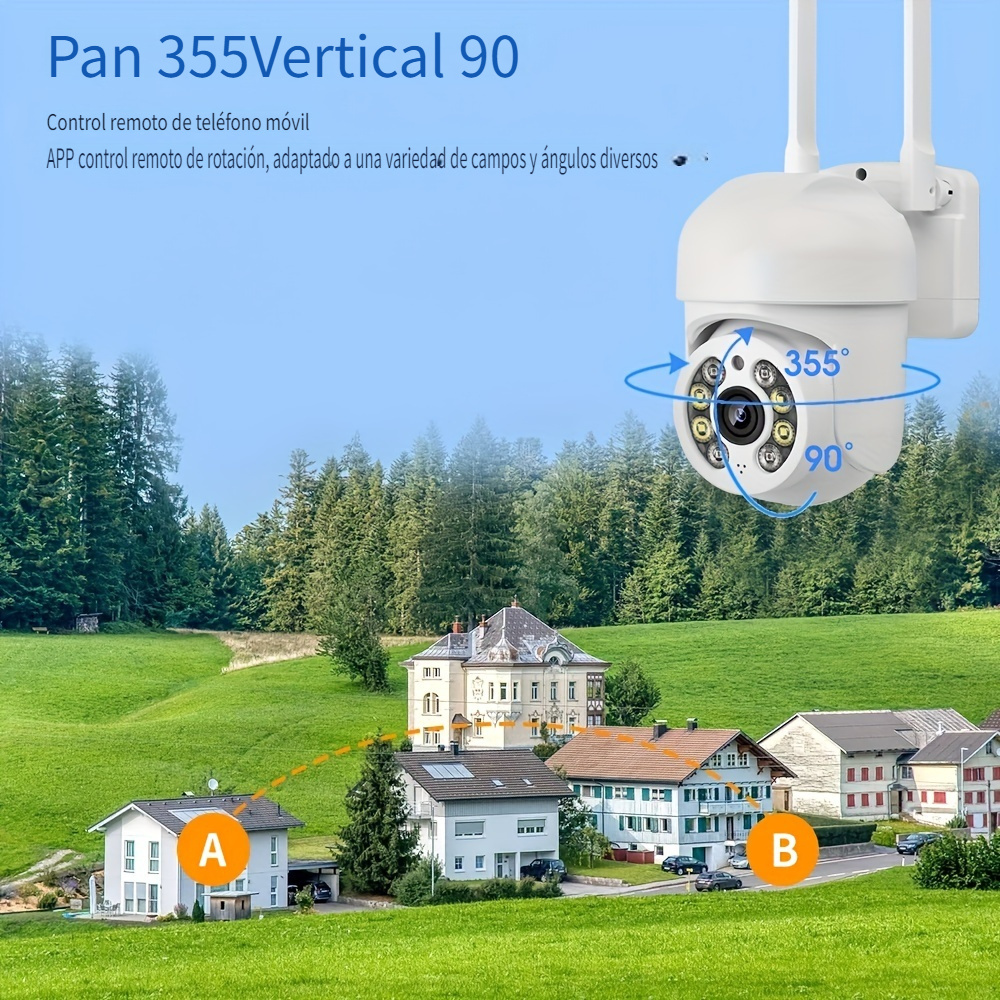  Cámara IP inalámbrica 1080P HD WiFi Cámara de seguridad  interior Pan/Tilt/Zoom Sistema de cámara de vigilancia de seguridad para el  hogar con seguimiento de movimiento, visión nocturna, almacenamiento en la  nube