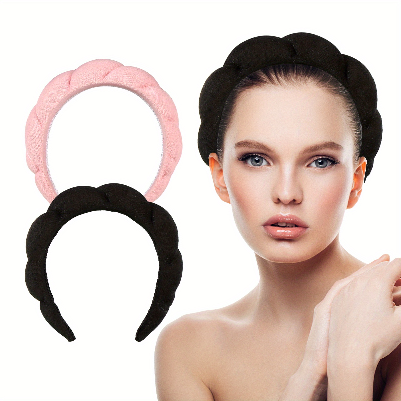 Spa Headband Women Sponge Makeup Hairband Terry Towel Cloth - Temu