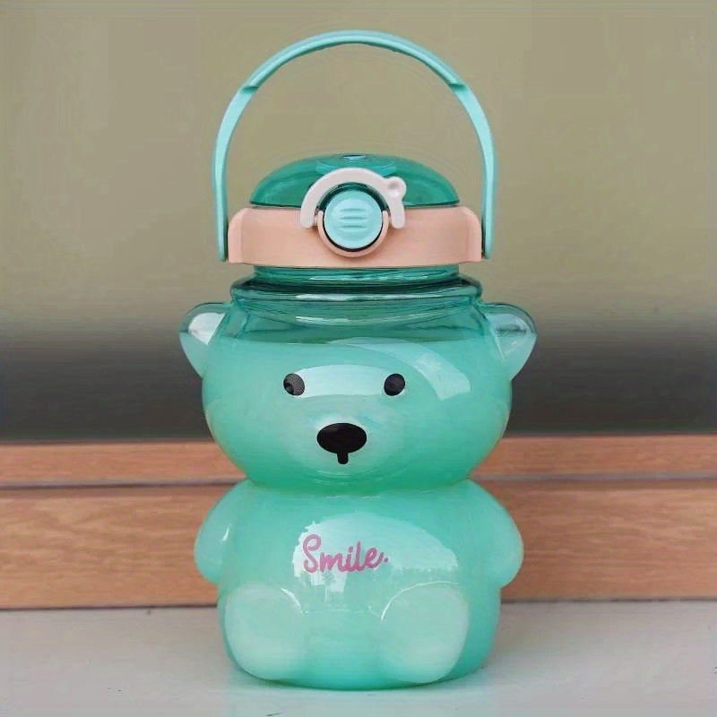 Cute Bear Water Bottle Sippy Cup Summer Large Capacity - Temu
