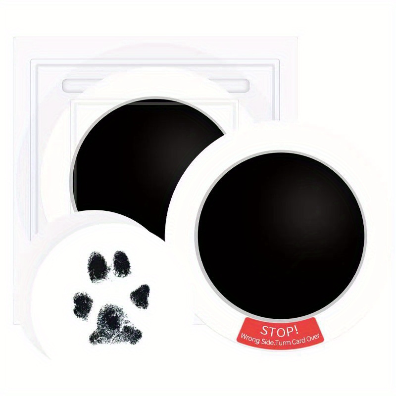 Pet Paw Print Kit For Dogs And Cats Ink Pad And Imprint Card - Temu