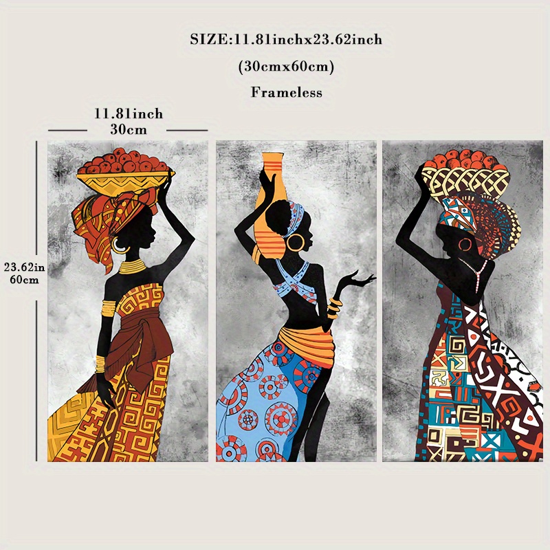 Black woman art, African woman poster, Colorful artwork