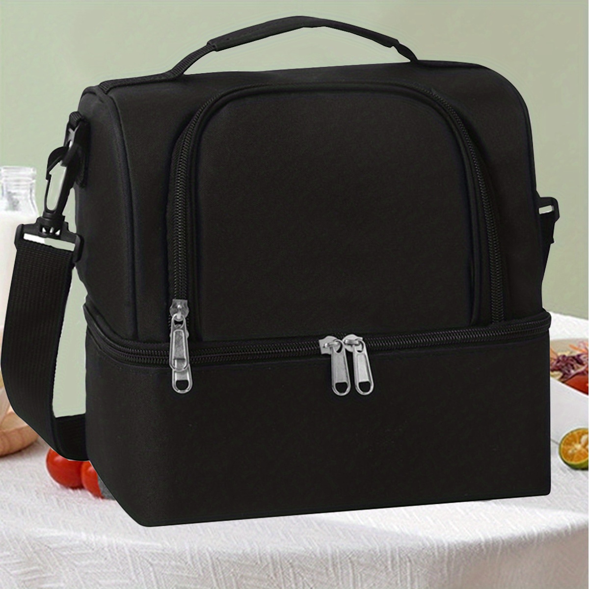 Tpu Material Slant Cross Shoulder Bento Bag Ice Pack - Temu