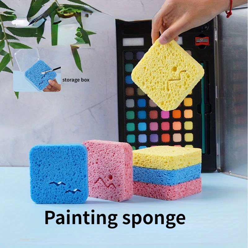 Watercolor painting sponge boxed moisturizing special water chalk