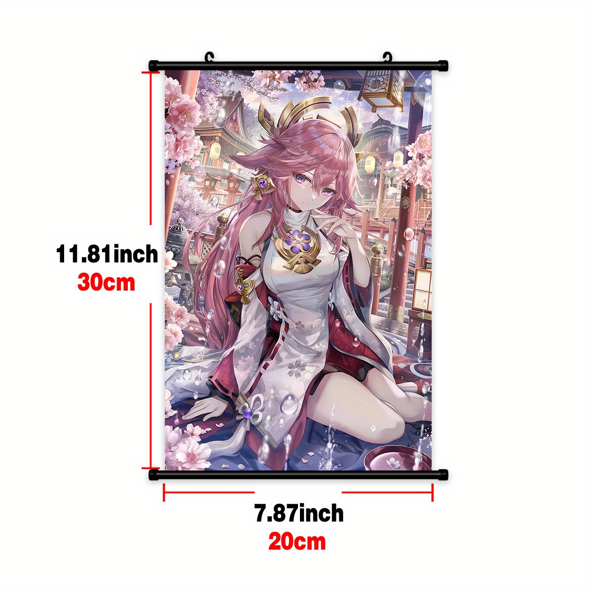 Cute Anime Girl Wall Scroll Poster Pretty Game Character Painting Wall Art  Decor